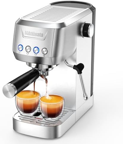 MAttinata 1662L Espresso Machine 20 Bar, Espresso Maker with Steam Wand by MAttinata
