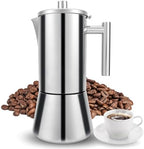 Gugxiom Stovetop Espresso Maker, 12Cup 17.5 oz Moka Pot, Stainless Steel Italian Coffee Machine Maker, Cuban and Italian Coffee Maker, Coffee Gift for Home Travel by MakeLifeBetter