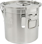 3.17Gal 304 Stainless Steel Airtight Canister with Lid & Locking Clamp by Unknown