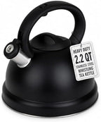 Whistling Tea Kettle, 2.2qt Stainless Steel Stove Top Kettle with Cool-Touch Handle, Durable, Fast Boil Tea Pot for Gas or Electric Stove by Unknown