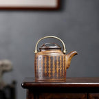 Tea Pot Chinese Style Handmade Handle Pot Household Kung Fu Tea Set Tea Maker Coffee Pot Teapot for Infuser (A One Size) - Image 5