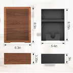 Espresso Knock Box, Coffee Knock Box with Durable Knock Bar and Non-Slip Base, Knock Box for Machine Accessories (Wooden Base) - Image 5