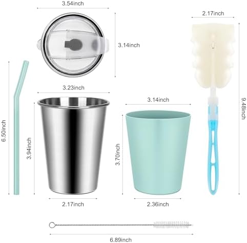 12 Pack Kids Cups Spill Proof, Metal Drinking Glasses for Home & Outdoor - Image 5