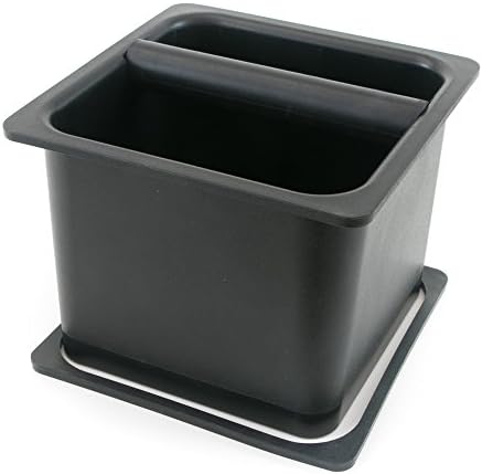 Barista Basics Durable Knockbox 6"x6"x5" - BPA-Free, In-Counter, Noise-Reducing with Rubber Gasket, Espresso Parts Warranty by EspressoParts