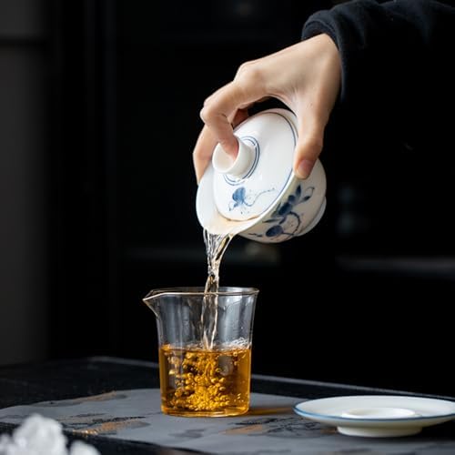 Gaiwan Tea Set Gongfu Tea Cup Hand-painted Lotus Chinese Tea Set - Image 6