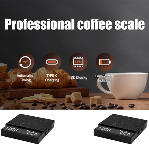 Rechargeable Digital Scale Kitchen Coffee with Automatic Timing High Precisions 5 Modes Drip Espresso Kitchen Coffee Scale with Timers - Image 6