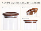KKC HOME ACCENTS Glass Jars with Bamboo Stand & Spoon - 39oz 2 Pack - Image 4