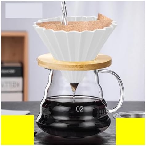 For 1-2 Cups Reusable Funnel Hydraulic Dripper Accessories,Coffee Dripper Ceramic Coffee Filter Cup Maker(Transparent) - Image 2