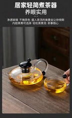 Nordic Camellia Glass Teapot High Borosilicate 520ml (Smoke Gray) - Image 4