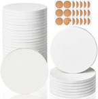 36 PCS Ceramic Tiles for Crafts, Unglazed Matte Coasters with Cork Backings by GOHDODD
