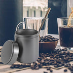 6pcs Airtight round Tinplate Food Storage Canisters with Lid, Black Metal Tea Tin Canisters for Coffee Beans, Candy, and Loose Leaf Tea, Portable Kitchen Storage Jars - Image 6