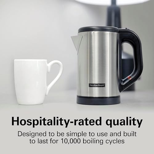 Hamilton Beach® Commercial Hospitality 0.5 Liter Stainless Steel Electric Hot Water Tea Kettle HKE050 - Image 5