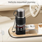 Stainless steel Vacuum Thermoses Bottle With Tea Infuser & Cup,Double Layer Insulated Coffee Bottles for Hot and Cold Drink Water Flask (Black, 1360ML) - Image 6