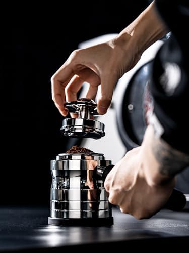 58mm Portafilter Holder, Mirror Polished Stainless Steel Puck Prep Station | for E61 ECM, Vibiemme, Rocket, La Marzocco Double Spout | for Most 58mm Portafilters | Not for Angled Handles - Image 2
