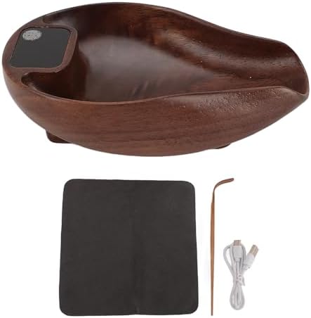 Wooden Tea Scale Coffee Scale Digital Kitchen 0.1g 0.01oz High Accuracy 0.3-200g Rechargeable Pocket Sized for Baking Cooking Tea Pour Over Coffee with Elegant Walnut Design by BAFOVY