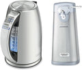 Cuisinart 1.7-Liter Stainless Steel Cordless Electric Kettle with 6 Preset Temperatures & Cuisinart SCO-60 Deluxe Electric Can Opener, Quality-Engineered Motor System by Cuisinart