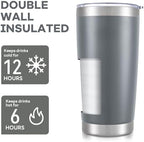 20 oz Tumbler with Lid Stainless Steel Insulated Tumblers Bulk Cups Mug - Image 3