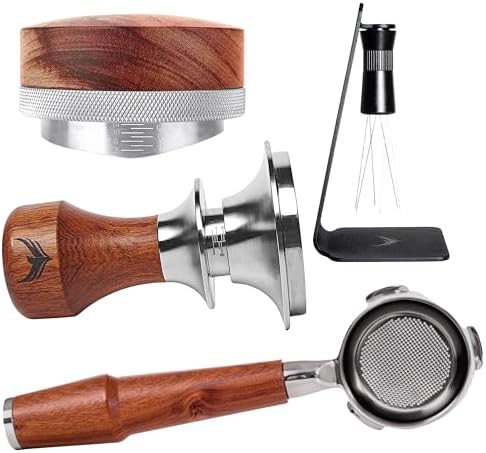 54mm Breville Espresso Machine Accessories Tamper Set Must Have Tools Kit/Bottomless Portafilter,54mm Calibrated Espresso Tamper, WDT, Espresso Distribution Tool 4pcs by KNODOS
