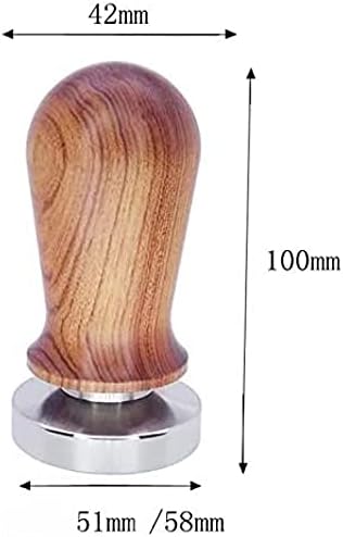 Coffee Tamper with Stainless Steel Base & Solid Wood Handle, Calibrated Tamper Coffee Press Tool-51mm - Image 3