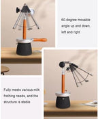 Outdoor Milk Frother, Steam Frothing Machine, Stainless Steel Kettle for Boiling Water, Adjustable Angle, with 3-Hole Nozzle and Air Pressure Gauge, for Picnics and Camping - Image 3