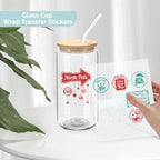 WHEATHUSK 20 Pack Glass Cups with Bamboo Lids and Glass Straws 16oz Clear Glass Tumblers Beer Can Shaped Drinking Glasses Iced Coffee Cups, Cute Tea Cups for Whiskey, Soda, Cocktail, Gift - Image 4