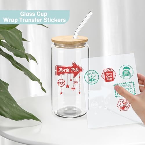 WHEATHUSK 20 Pack Glass Cups with Bamboo Lids and Glass Straws 16oz Clear Glass Tumblers Beer Can Shaped Drinking Glasses Iced Coffee Cups, Cute Tea Cups for Whiskey, Soda, Cocktail, Gift - Image 4