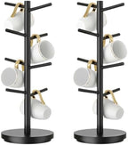Cup Rack Coffee Mug Tree Bamboo Countertop Organizer Stand with 8 Hooks Organizer by Unknown