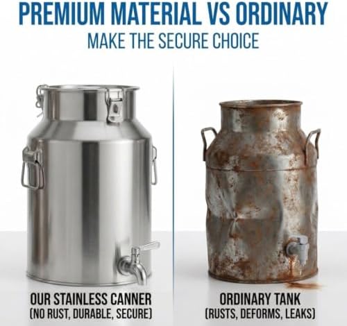 Stainless Steel Milk Can with Spigot, 28L/7.40Gal Beverage Drink Dispenser - Image 6