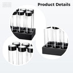 12 Pcs Coffee Bean Cellar Set, Bean Storage with Exhaust Gate, Glass Vaults with Stand, Funnel Included - Image 2