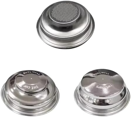 58mm E61 Group Head Bottomless Portafilter Single Double Spout For E61 Coffee Machine Filter Holder(3pcs Coffee Basket) by Unknown