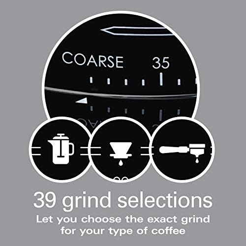 Hamilton Beach Professional Hamilton Beach Professional Stainless Steel Conical Burr Digital Coffee Grinder, 39 Adjustable Grind Settings, Black (80405) - Image 3