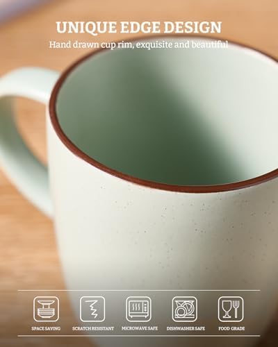 famiware Mercury Coffee Mugs 13 oz, Coffee Mugs Set of 4 with Handle - Image 5