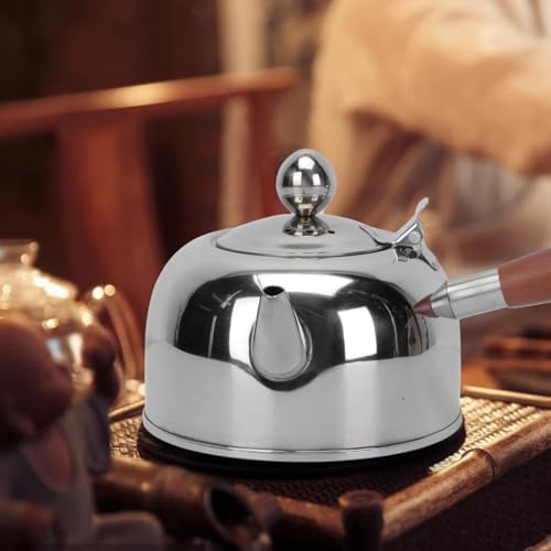 Zerodeko Side-Handled Tea Kettle Stainless Steel Water Boiling Container Portable Stovetop Tea Kettle for Induction Cooker Electric Cooker Gas Stove Home Kitchen 9.84 X 4.72 X 4.72 in - Image 5