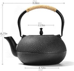 Without Coating Cast Iron Teapot Tetsubin with Stainless Steel Filter Tea Kettle Iron Tea Gift for Adult Father Mother Family,1.8L - Image 3