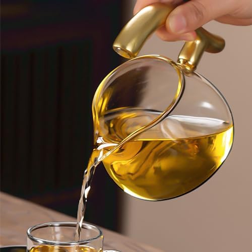 YUDIZWS Lazy Kungfu Drip Teapot,Heat Resistant Tea Set,Sturdy High Borosilicate Glass Teapot,Magnetic Water Diversion Semi-Automatic Teapot Set Magic Tea Set of Holiday Gifts,B fish teapot - Image 7