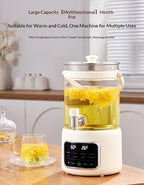 3L Glass Electric Kettle with Touch Screen Herbal Tea Kettle Adjustable Temperature 40-90°C 72-hour Heat Retention High borosilicate glass allows you to easily enjoy tea - Image 4