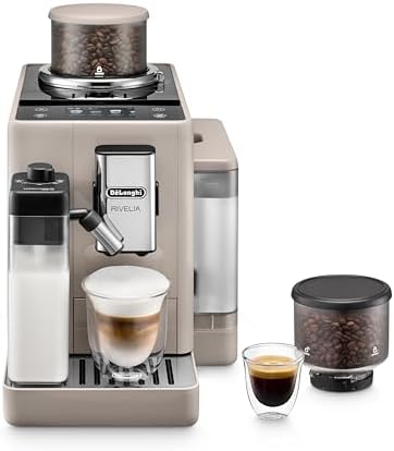 De'Longhi Rivelia Automatic Espresso Machine, Grinder, Milk Frother, Beige by Unknown