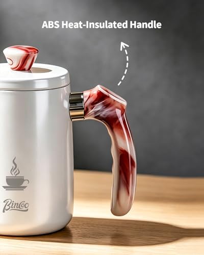 Bincoo Art Pour-Over Coffee Kettle, 600ml (20oz) Gooseneck Kettle with Long Fine Spout – Stainless Steel Drip Kettle for Home Office Camping, Hot Water Dispenser Only (Not for Stovetop) (Pink) - Image 4