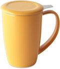 FORLIFE Curve Tall Tea Mug with Infuser and Lid 15 ounces, Mandarin by Unknown