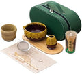Matcha Whisk Set, 8-Piece Complete Ceramic Kit with Bamboo Whisk, Bowl, Sifter & Scoop – Japanese Tea Ceremony Gift for Beginners (F) by Unknown