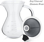 Pour Over Glass Coffee Maker, 13oz Borosilicate Glass Carafe - Image 7