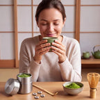 2 Set Stainless Steel Matcha Tin with Sifter Agitator Rings Scoop - Image 7