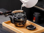 Japanese Tea Sets for Adults, Chinese Tea Set Gongfu Tea Set Japanese Teapot Set Tea Pot Set (Landscape Black) - Image 4