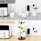 Coffee Cup Stand, Cup Holder, Standing Coffee Mug, Tree Cups, Shelf with Thicker Base, Cup Holder, Standing Coffee Mug, Pretzel Stand, Coffee Mug Rack (Black) - Image 6