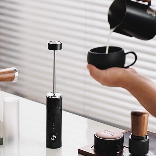 Rechargeable Handheld Electric Milk Frother for Coffee, White - Image 5
