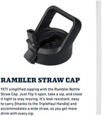 YETI Rambler 18 oz Bottle, Vacuum Insulated, Stainless Steel with Straw Cap, Navy - Image 6