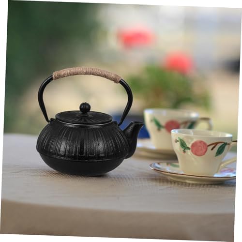 ABOOFAN Cast Iron Tea Kettle Removable Infuser 600ml Japanese Teapot for Stovetop Brewing Vintage Design for Loose Leaf Tea - Image 5