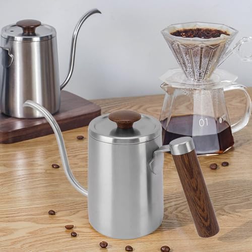 Gooseneck Kettle 600ml 304 Stainless Steel Wenge Handle - Image 2