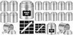 TRISCO Tea Tin with Airtight Double Lids for Loose Leaf Tea Storage, 8 Fl Oz Kitchen Small Tin Can and Tea Canister for Tea Coffee Sugar Candy Spices Christmas Gift, 18PCS by TRISCO