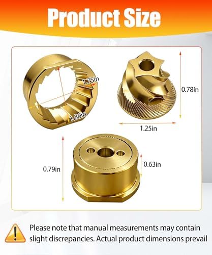 Grinder Conical Burr Replacement Set Fits for Breville BES995/BES980XL/BES990/BES880/BES881/BES878 Espresso Machines (Titanium Coated, golden) - Image 2